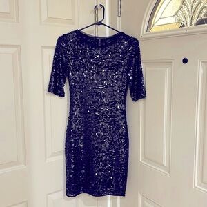 BCBGMaxAzria | Black Sequins Dress | Size XS